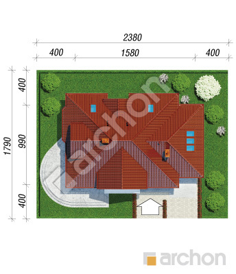 gotowy projekt Dom w lubczyku sytuacja