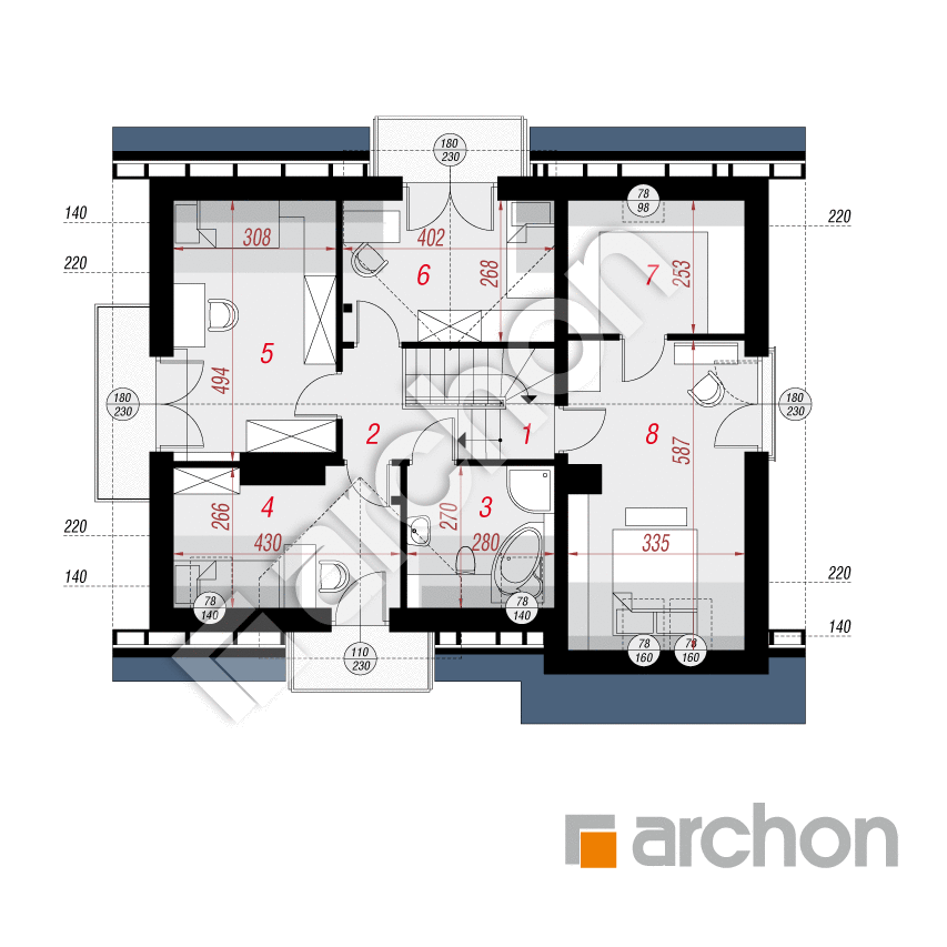 gotowy projekt Dom w rododendronach 15 (PN) rzut poddasza