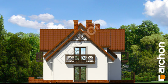 Elewacja boczna projekt dom przy fontannie 243a303d3a7581cbd3f91d943651130c  266