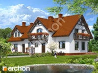 gotowy projekt Dom przy fontannie widok 1