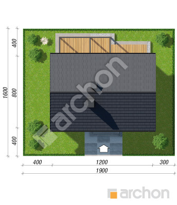gotowy projekt Dom w kruszczykach 21 sytuacja