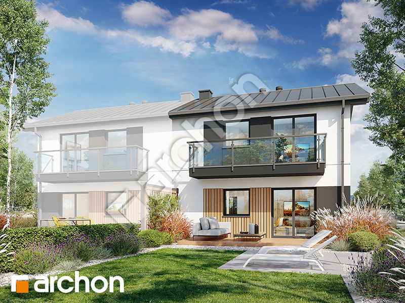 gotowy projekt Dom w halezjach 10 (R2BE) widok 2