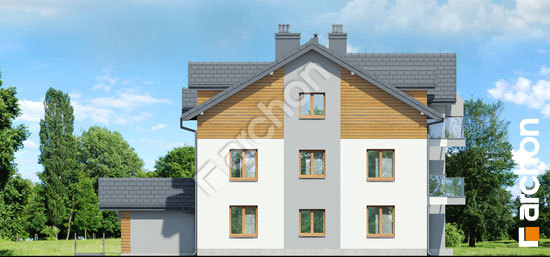 Elewacja boczna projekt dom nad bulwarem 3 696626a223999db080172823797af151  265