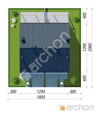 gotowy projekt Dom pod miłorzębem 12 (GR2A) sytuacja