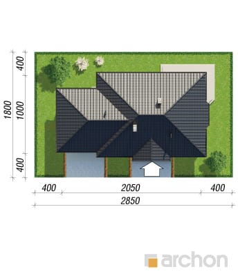 gotowy projekt Dom pod jarząbem (G2) sytuacja