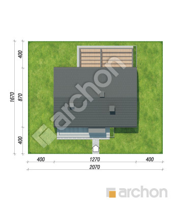 gotowy projekt Dom w kruszczykach 22 (A) sytuacja