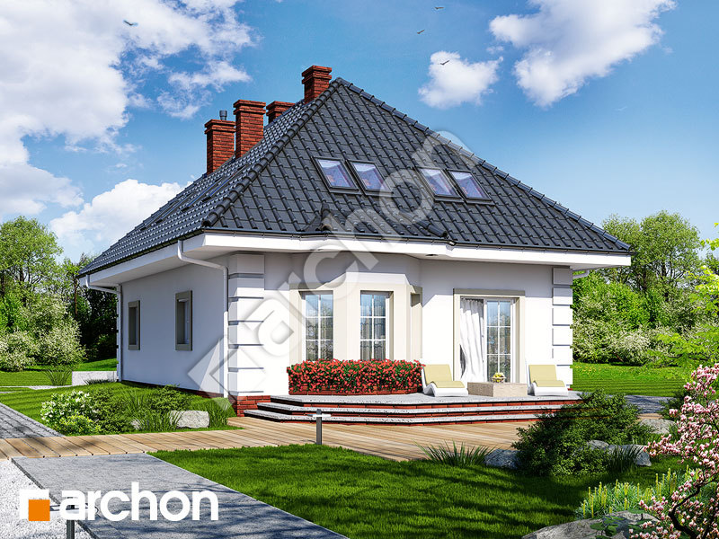 gotowy projekt Dom w aksamitkach (M) widok 2