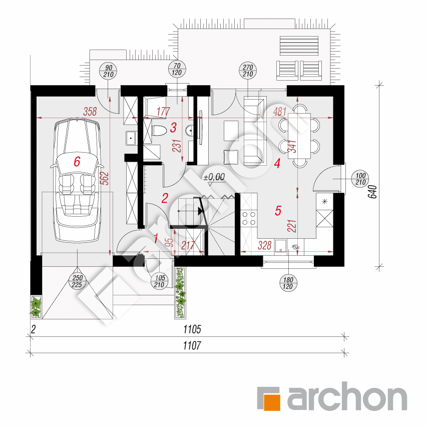 gotowy projekt Dom w iberisach (GB) rzut parteru