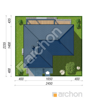 gotowy projekt Dom w czernicach 3 (G2E) sytuacja