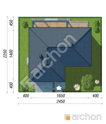 gotowy projekt Dom w czernicach 3 (G2E) sytuacja