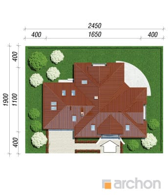 gotowy projekt Dom w aloesie 3 sytuacja