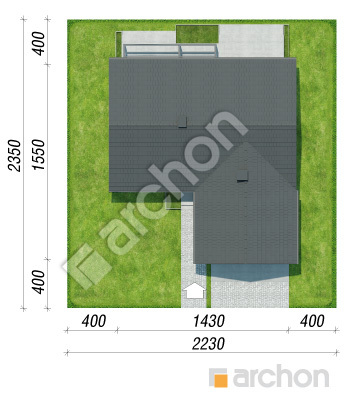 gotowy projekt Dom w kruszczykach 20 (G2AE) sytuacja