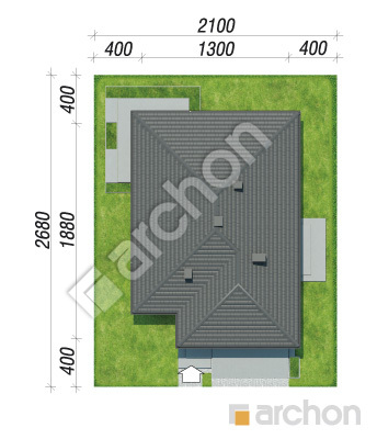 gotowy projekt Dom w renklodach 35 (G2) sytuacja