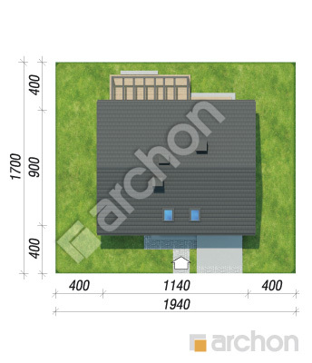 gotowy projekt Dom w lucernie 20 (G) sytuacja