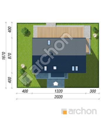 gotowy projekt Dom w kosaćcach 47 (E) OZE sytuacja
