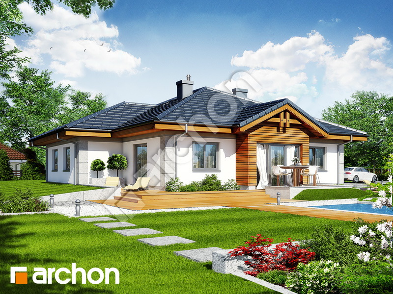 gotowy projekt Dom w jonagoldach (T) widok 2