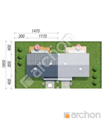 gotowy projekt Dom w halezjach 2 (R2B) sytuacja