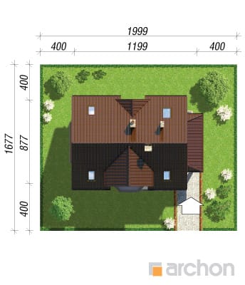 gotowy projekt Dom w żurawinie (P) sytuacja