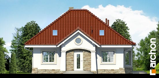 Elewacja frontowa projekt dom w lotosach pd 0a602d4cb39f4d629404399fb2e88651  264