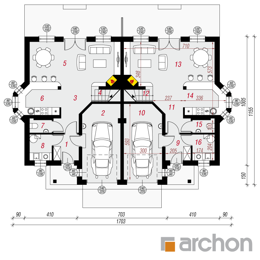 gotowy projekt Dom w klematisach 10 rzut parteru