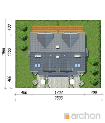 gotowy projekt Dom w klematisach 10 sytuacja