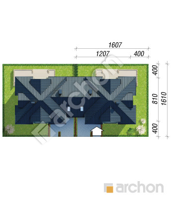 gotowy projekt Dom w mircie 4 (B) sytuacja