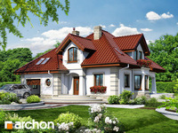 gotowy projekt Dom pod tujami widok 1