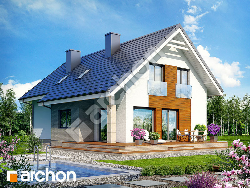 gotowy projekt Dom w bugenwillach (P) widok 1