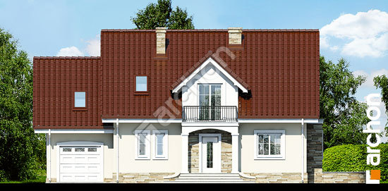 Elewacja frontowa projekt dom w werbenach 5 3df898826dd7e0035d10e024aa1529b2  264