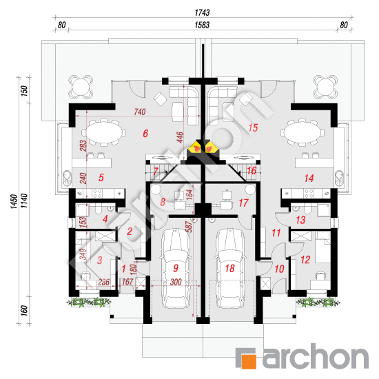 gotowy projekt Dom w klematisach 7 rzut parteru