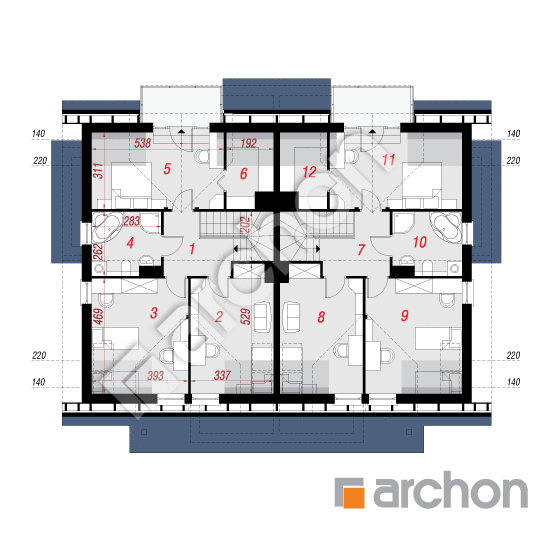 gotowy projekt Dom w klematisach 7 rzut poddasza