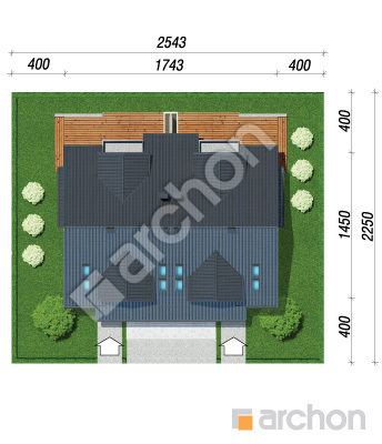 gotowy projekt Dom w klematisach 7 sytuacja