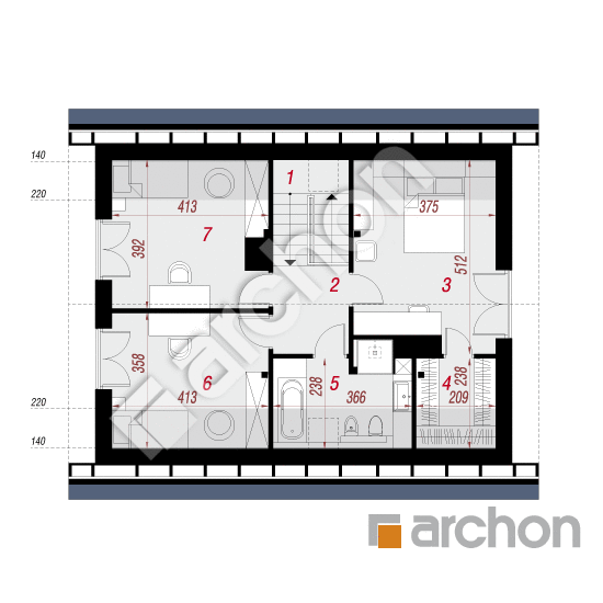 gotowy projekt Dom w wisteriach 8 rzut poddasza