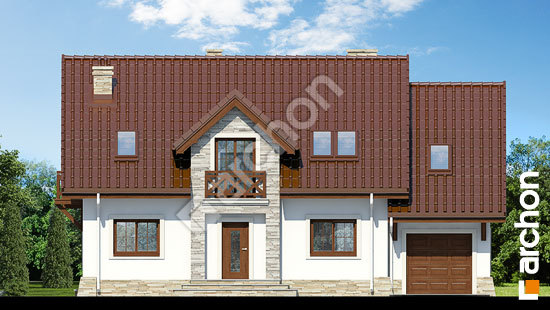 Elewacja frontowa projekt dom w lucernie 3 bc219bd5392ce97b1096ea7068bdda49  264