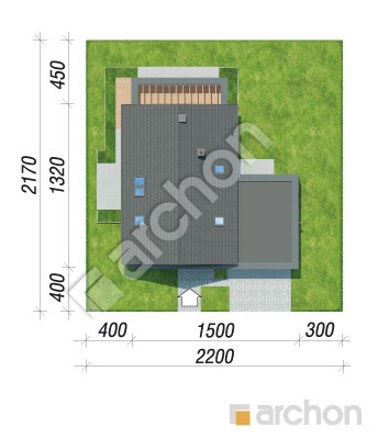 gotowy projekt Dom w jaskrzynach 4 (G2E) sytuacja
