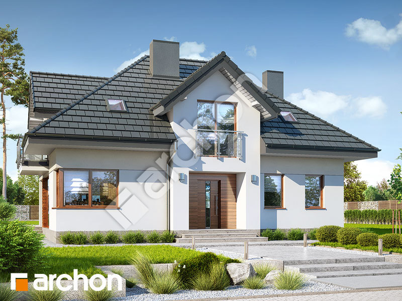 gotowy projekt Dom w śliwach 2 widok 1