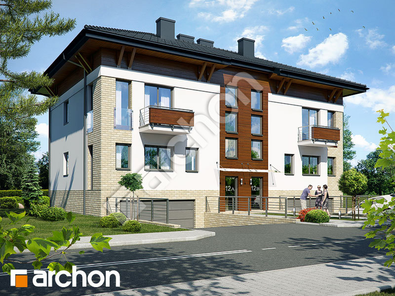 gotowy projekt Dom w sagowcach 3 (B) widok 1