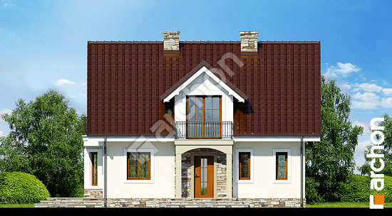 Elewacja frontowa projekt dom w rododendronach 6 w ver 2 1567785c7d48acbeef5be10003affe62  264