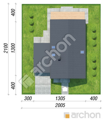 gotowy projekt Dom w wiesiołkach 3 (GE) sytuacja