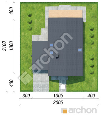 gotowy projekt Dom w wiesiołkach 3 (GE) sytuacja