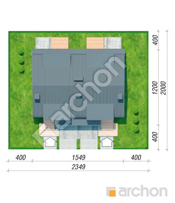 gotowy projekt Dom w klematisach 27 (R2) sytuacja