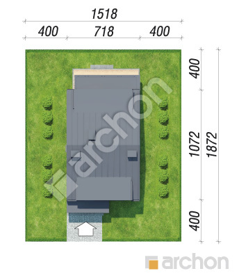 gotowy projekt Dom w bratkach 7 (R2) sytuacja