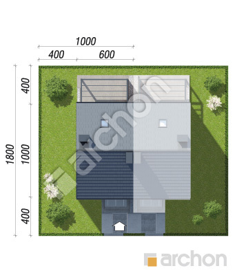 gotowy projekt Dom w tunbergiach 7 (B) sytuacja