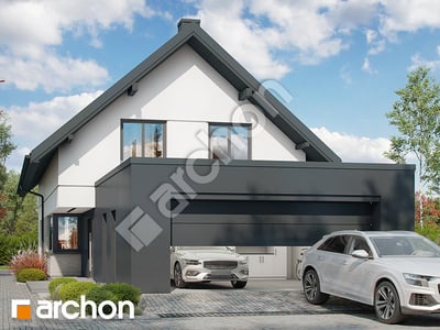  Dom w naparstnicach (G2E) OZE | Poznaj komfortowy dom z dużym garażem na wąską działkę