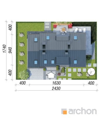gotowy projekt Dom w moliniach sytuacja