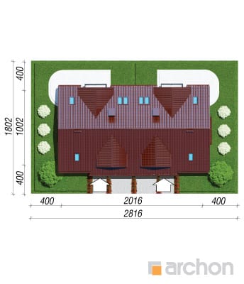 gotowy projekt Dom w cyklamenach (R2) sytuacja