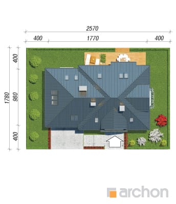 gotowy projekt Dom w hiacyntowcach (G2) sytuacja