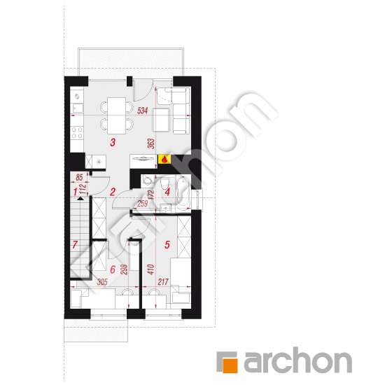 gotowy projekt Dom w bratkach 8 (R2B) rzut poddasza