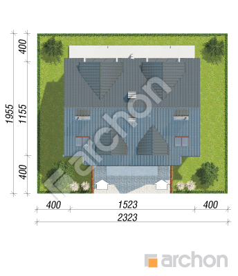 gotowy projekt Dom w klematisach 10 (A) sytuacja