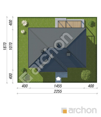 gotowy projekt Dom we wrzosach 3 sytuacja
